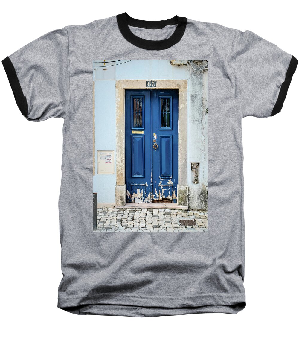 Blue Door Baseball T-Shirt featuring the photograph Door No 67 by Marco Oliveira