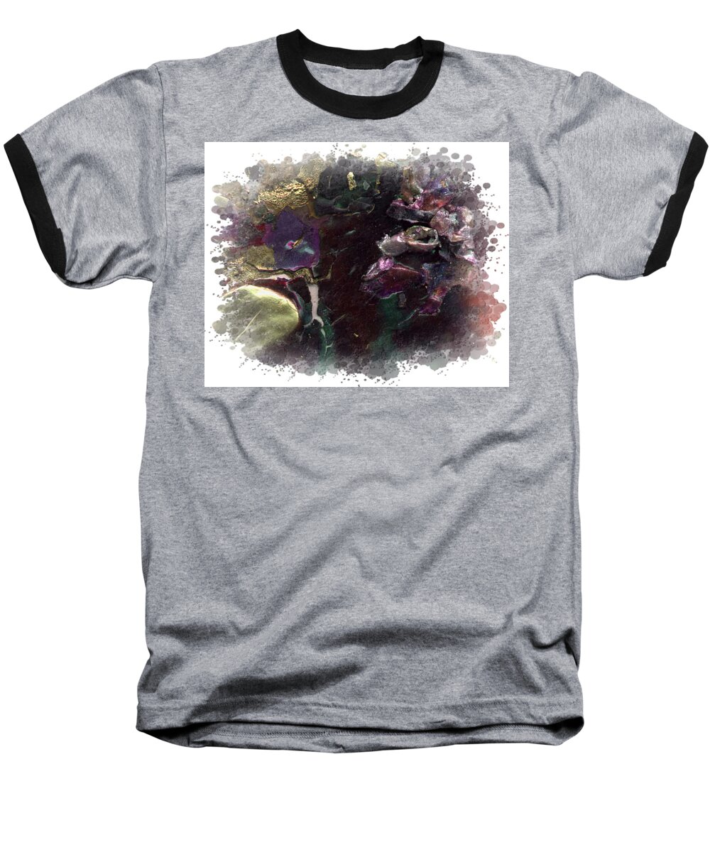Abstract Baseball T-Shirt featuring the mixed media Down in the Valley by Angela L Walker