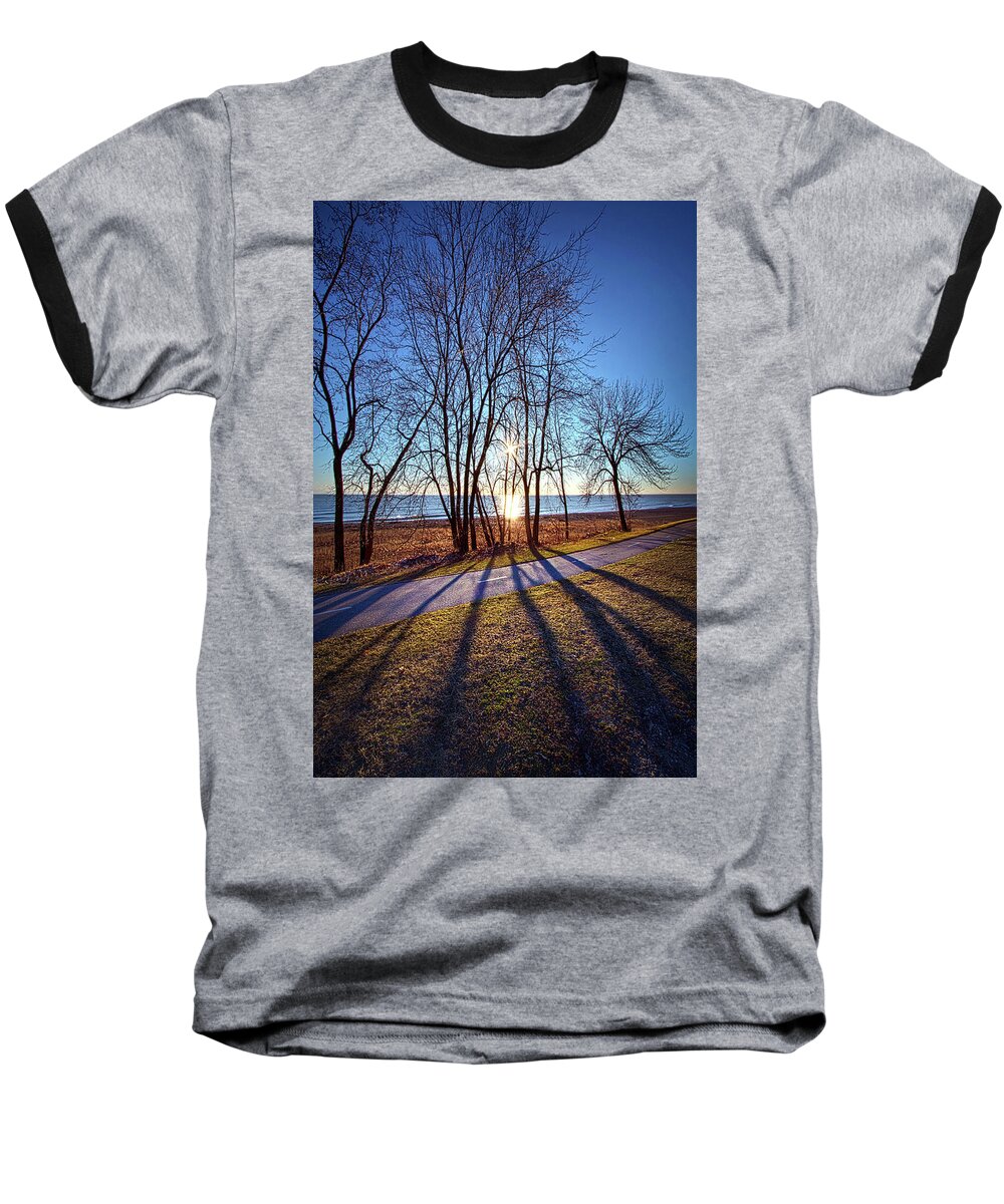 Sun Baseball T-Shirt featuring the photograph Down This Way We Meander by Phil Koch