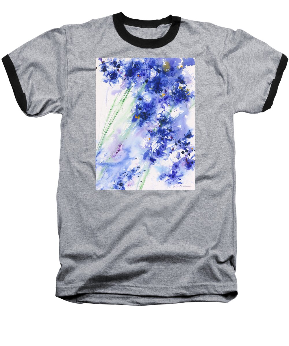 Blue Baseball T-Shirt featuring the painting Drama of Life Blue by Jerome Lawrence