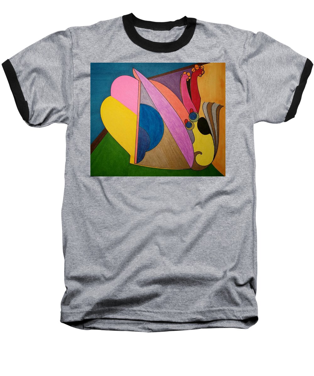 Geo - Organic Art Baseball T-Shirt featuring the painting Dream 328 by S S-ray