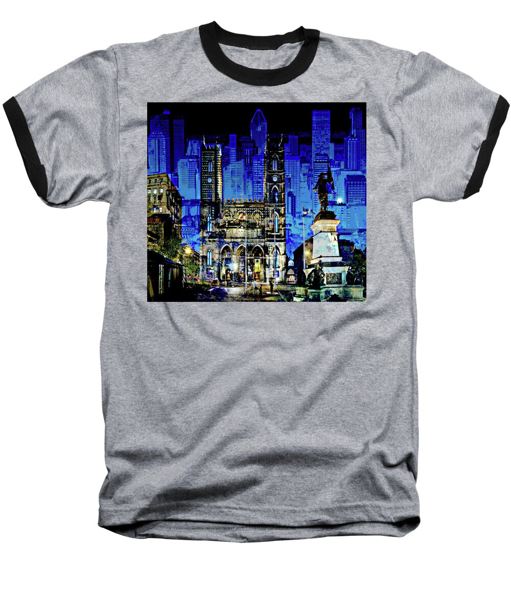 Montreal Baseball T-Shirt featuring the digital art Dreaming of Dame by Mary Clanahan