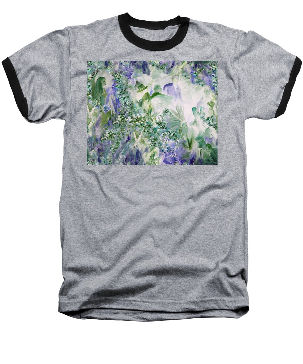 Impressionism Baseball T-Shirt featuring the painting Dreamscape 2 by Mary Beglau Wykes