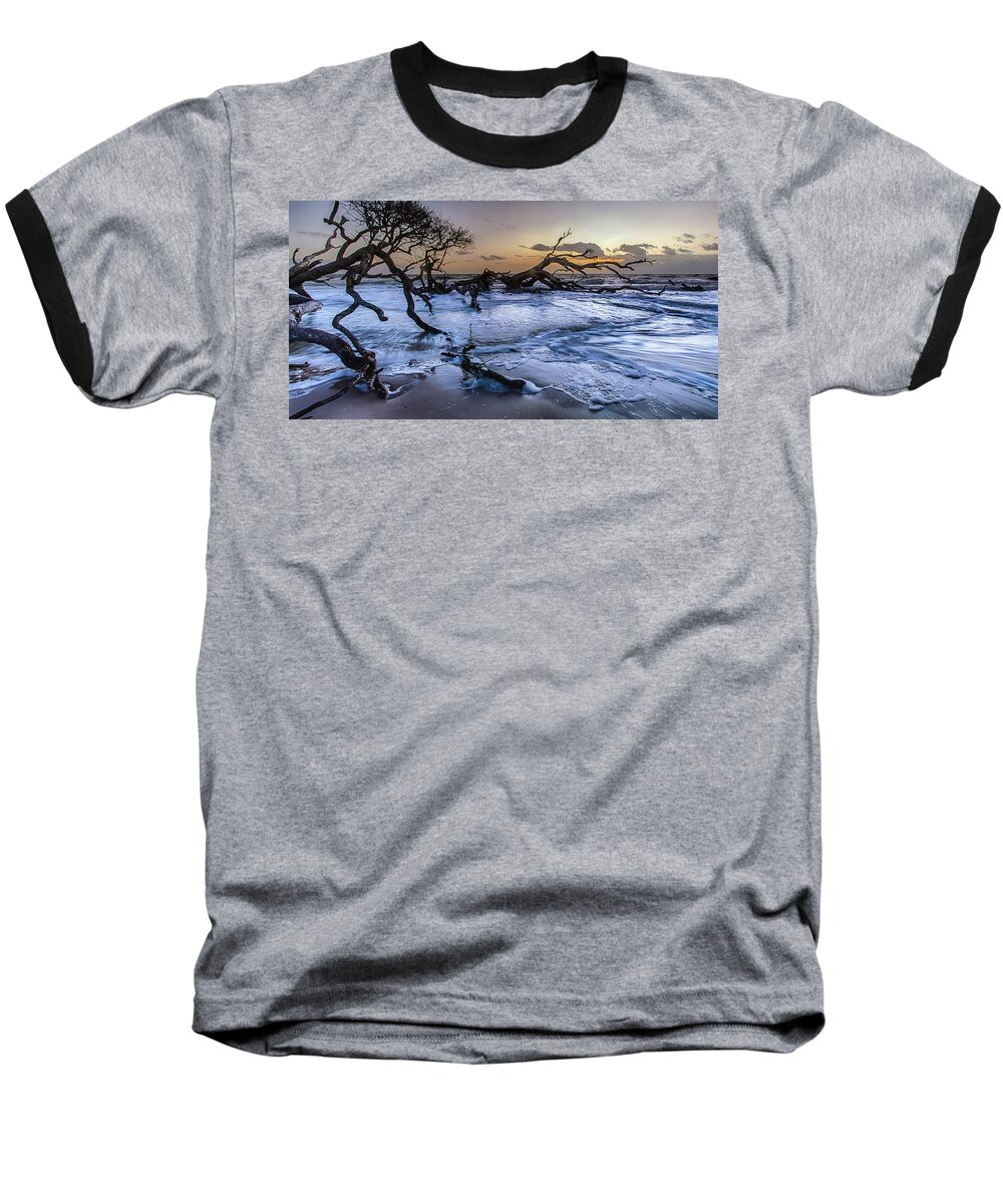 Landscape Baseball T-Shirt featuring the photograph Driftwood Beach 3 by Dillon Kalkhurst