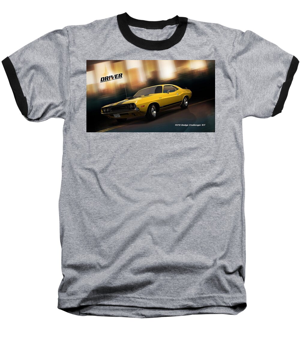 Driver Baseball T-Shirt featuring the digital art Driver by Super Lovely