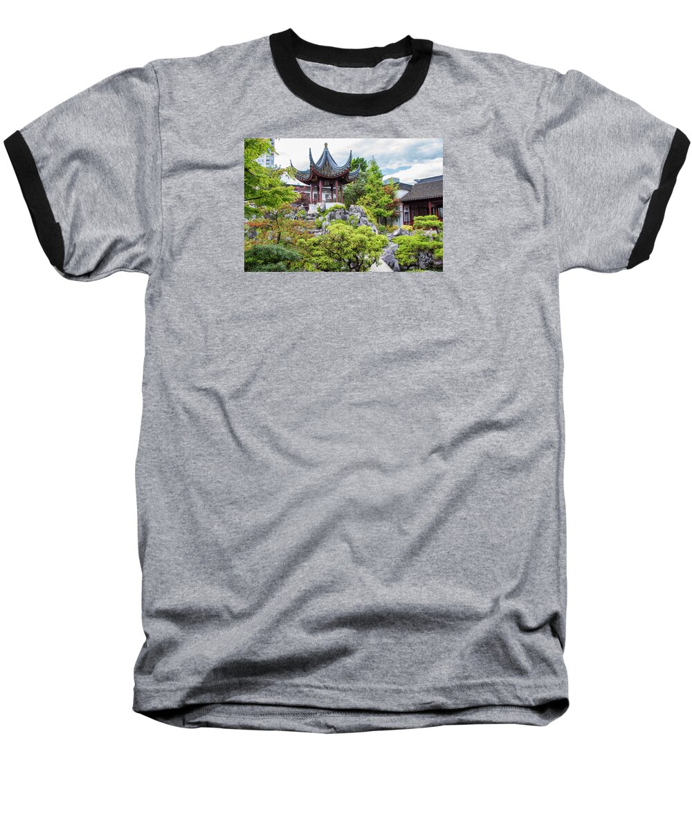 Travel Baseball T-Shirt featuring the photograph Dr. Sun Yat Sen Classical Chinese Garden, Vancouver by Venetia Featherstone-Witty