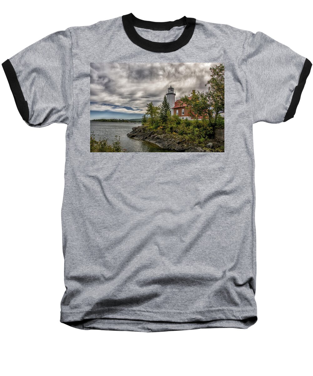 Eagle Harbor Baseball T-Shirt featuring the photograph Eagle Harbor Lighthouse by Gerald DeBoer