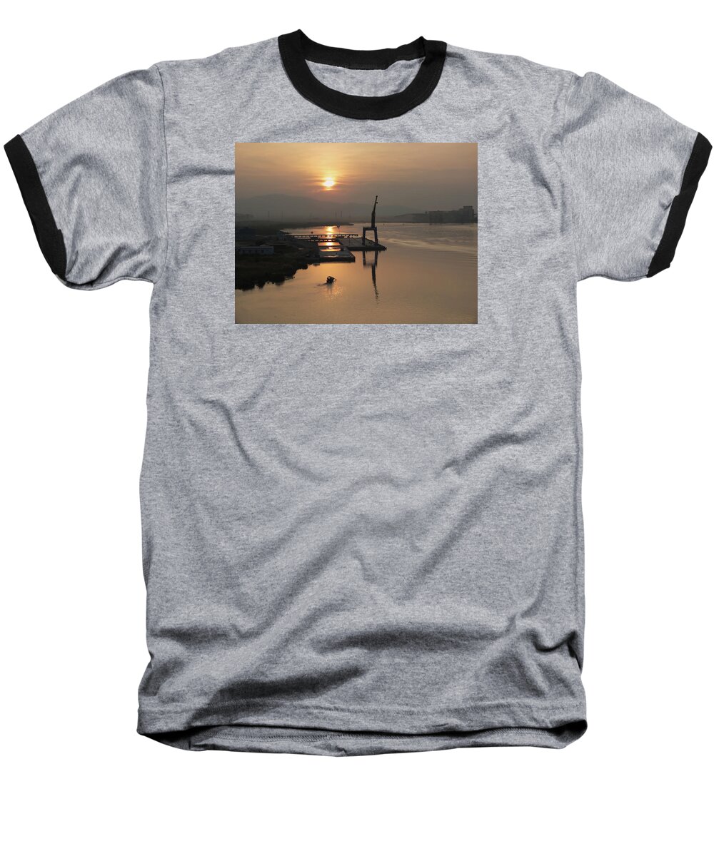 Travel Baseball T-Shirt featuring the photograph Early Hour on the River by Lucinda Walter