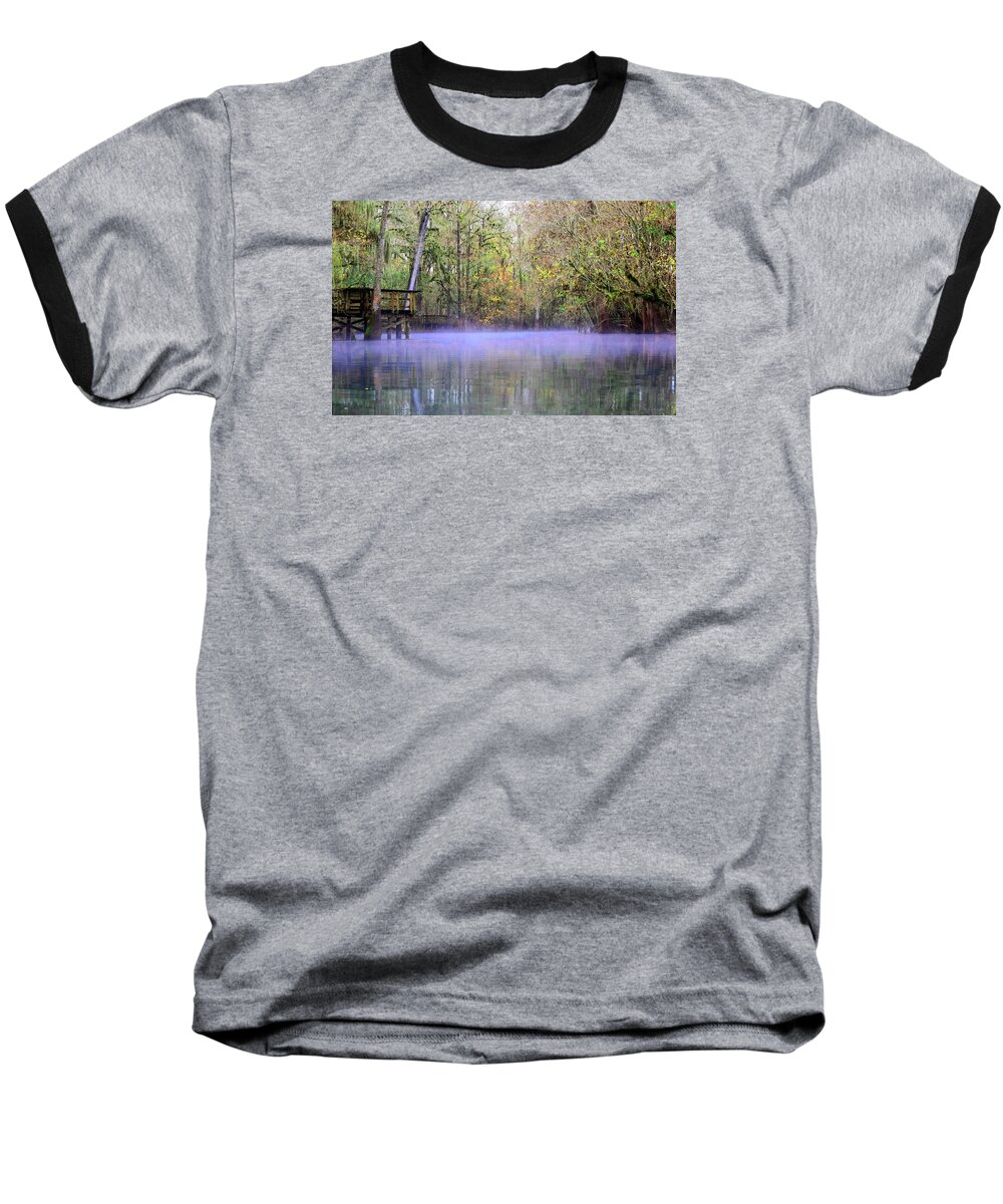Fog Baseball T-Shirt featuring the photograph Early Morning Springs by Sheri McLeroy