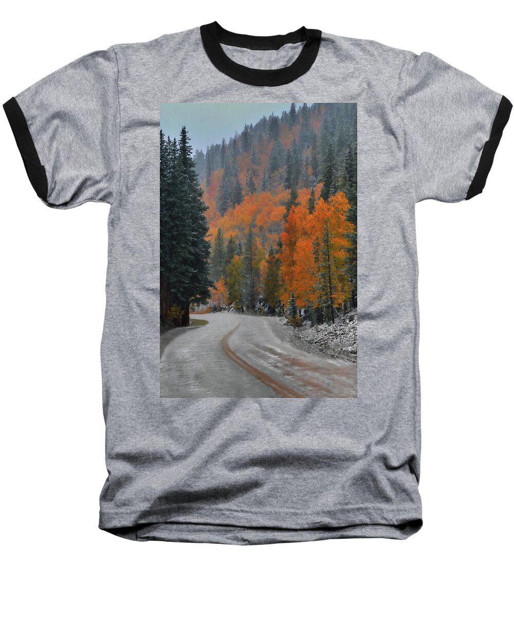 Snow Baseball T-Shirt featuring the photograph Early Snow by Dana Sohr