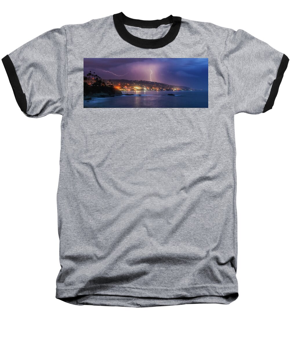 Lightning Baseball T-Shirt featuring the photograph Electric Morning by Cliff Wassmann