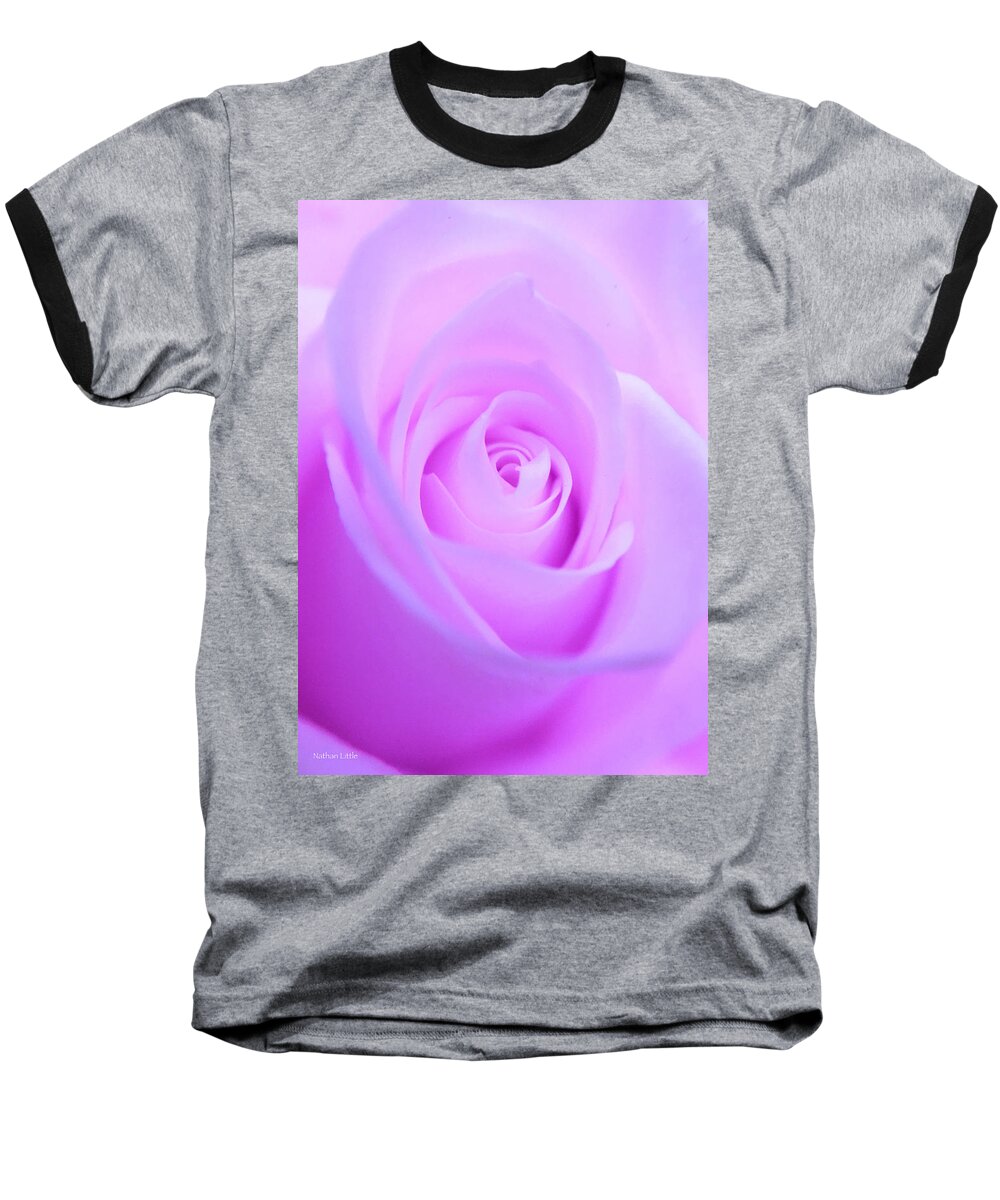 Macro Baseball T-Shirt featuring the photograph Electric Pink by Nathan Little