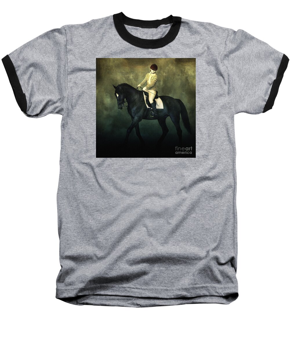 Horse Baseball T-Shirt featuring the photograph Elegant Horse Rider by Dimitar Hristov