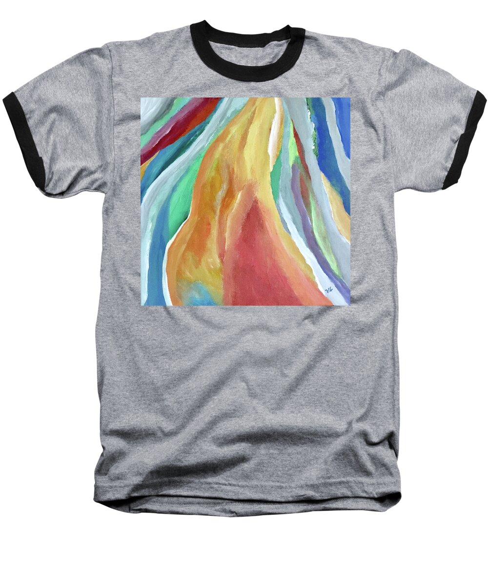 Feminine Baseball T-Shirt featuring the painting Elle by Victoria Lakes