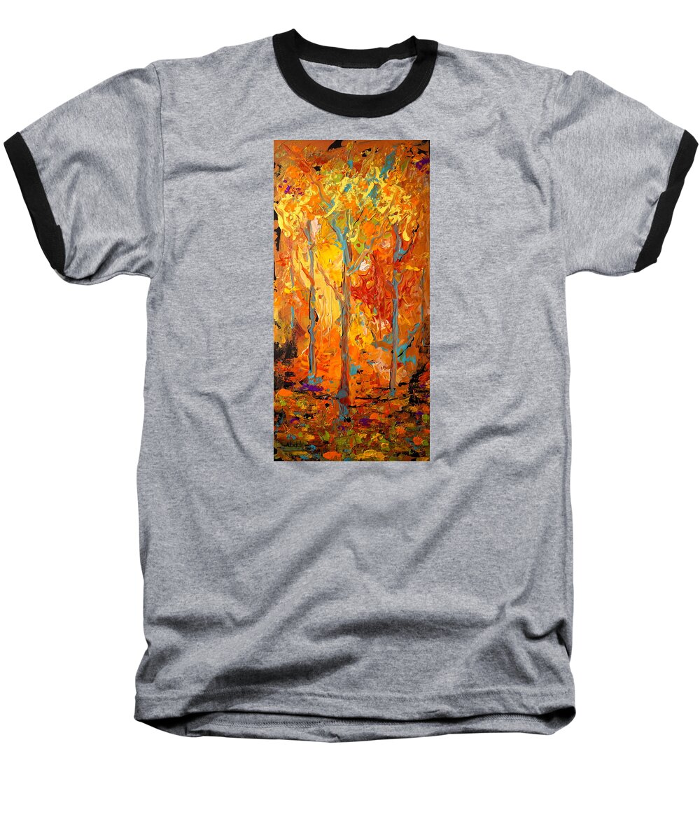 Autumn Baseball T-Shirt featuring the painting Enchanted by Alan Lakin
