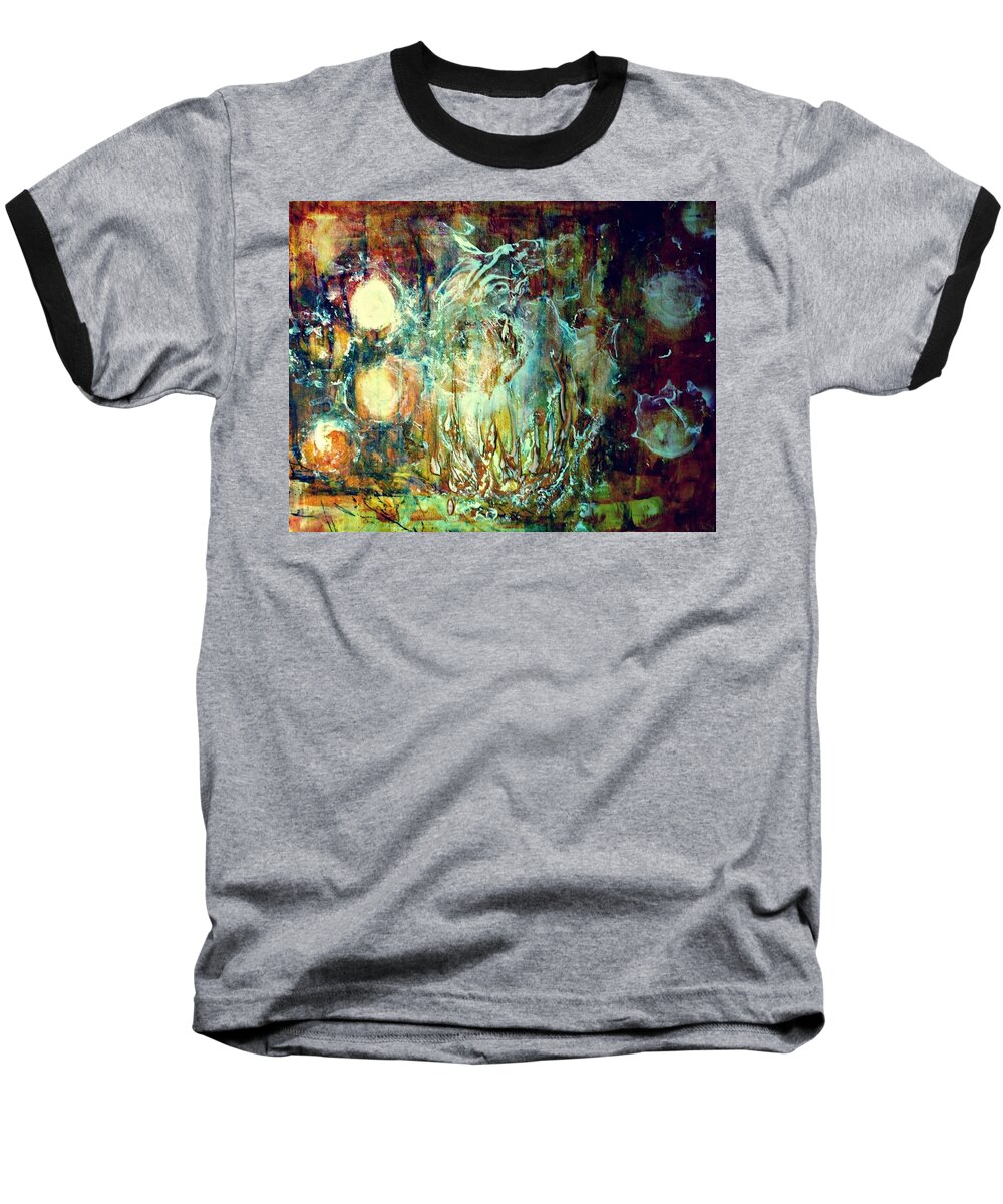 Abstract Baseball T-Shirt featuring the painting Enchantment by 'REA' Gallery