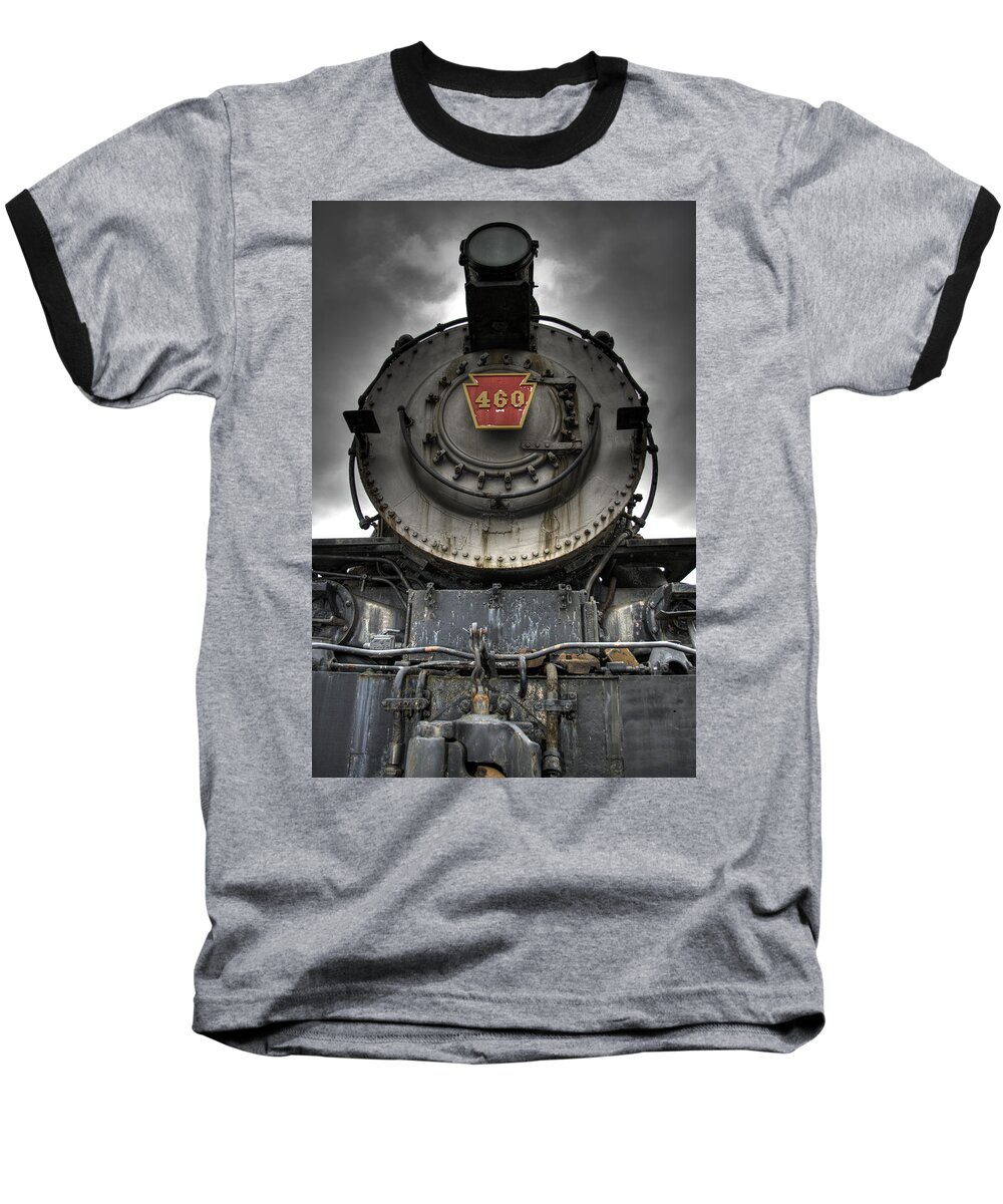 Hdr Baseball T-Shirt featuring the photograph Engine 460 Front and Center by Scott Wyatt