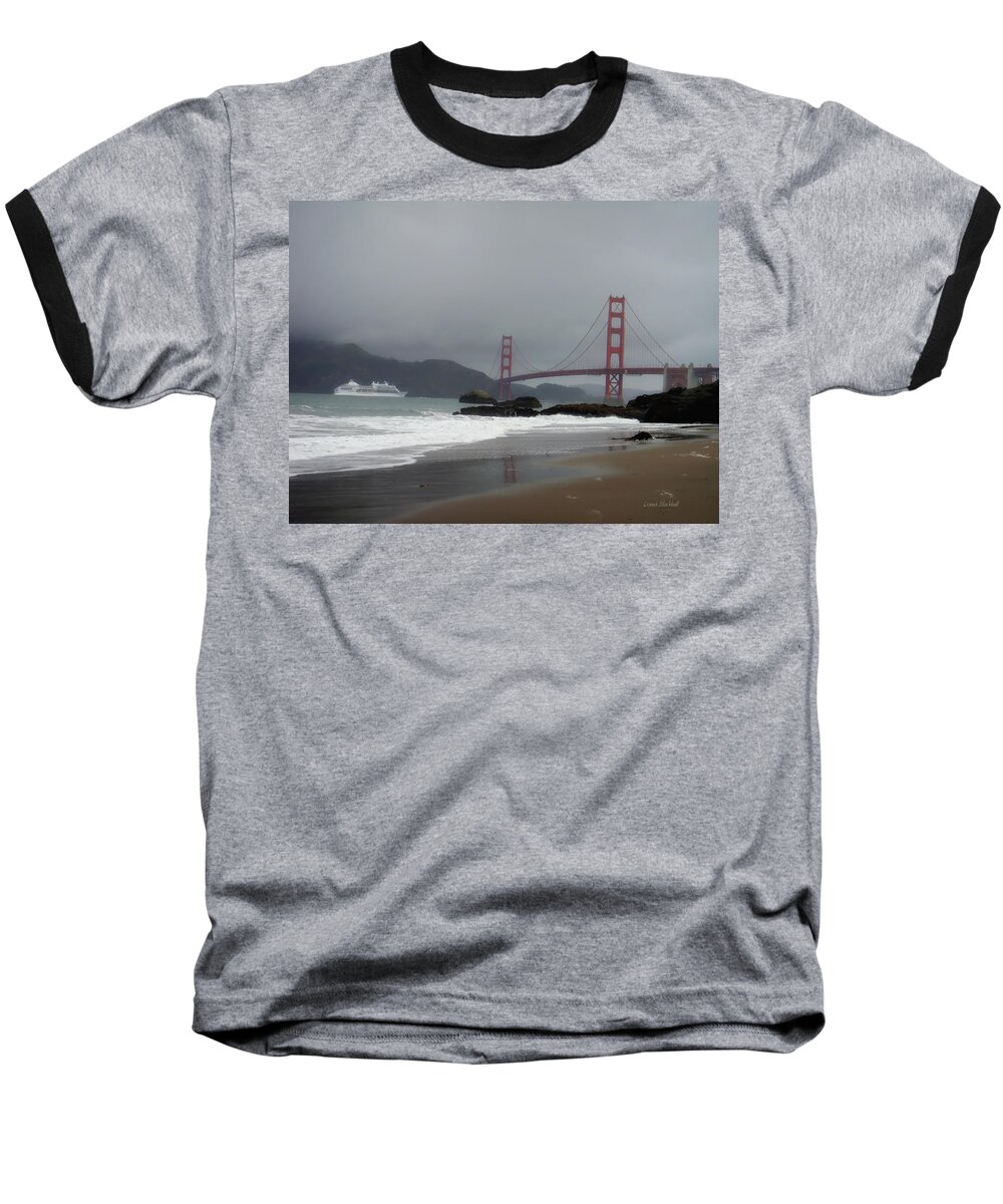 San Francisco Baseball T-Shirt featuring the photograph Entering The Golden Gate by Donna Blackhall