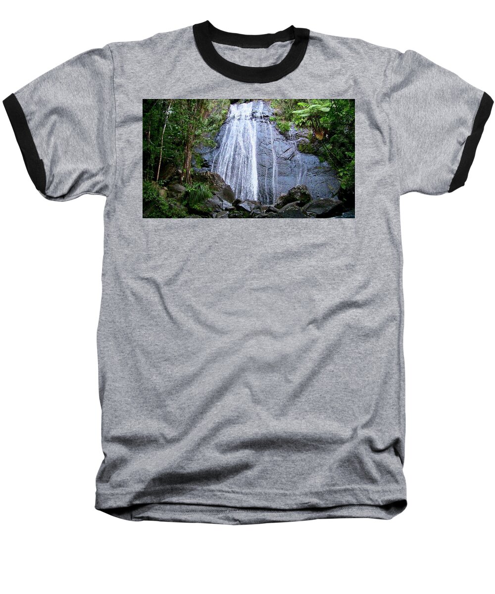 El Yunque Rain Forest Baseball T-Shirt featuring the photograph Entre la Maleza by Walter Rivera-Santos