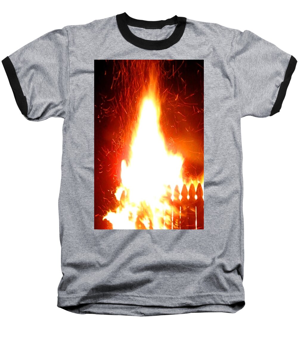 Fire Baseball T-Shirt featuring the photograph Erasure by Danielle R T Haney