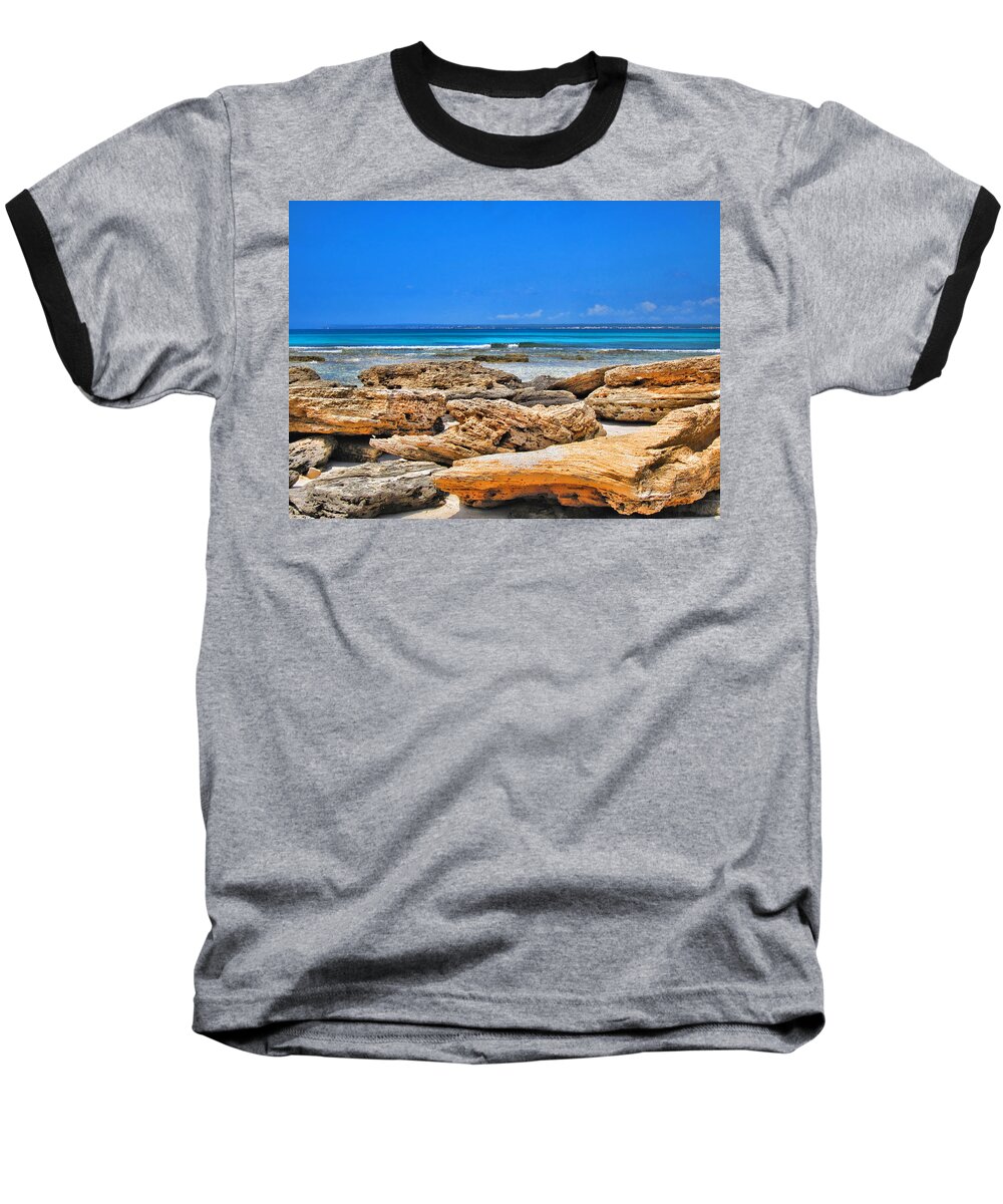 Mallorca Baseball T-Shirt featuring the photograph Es Trenc by Andreas Thust