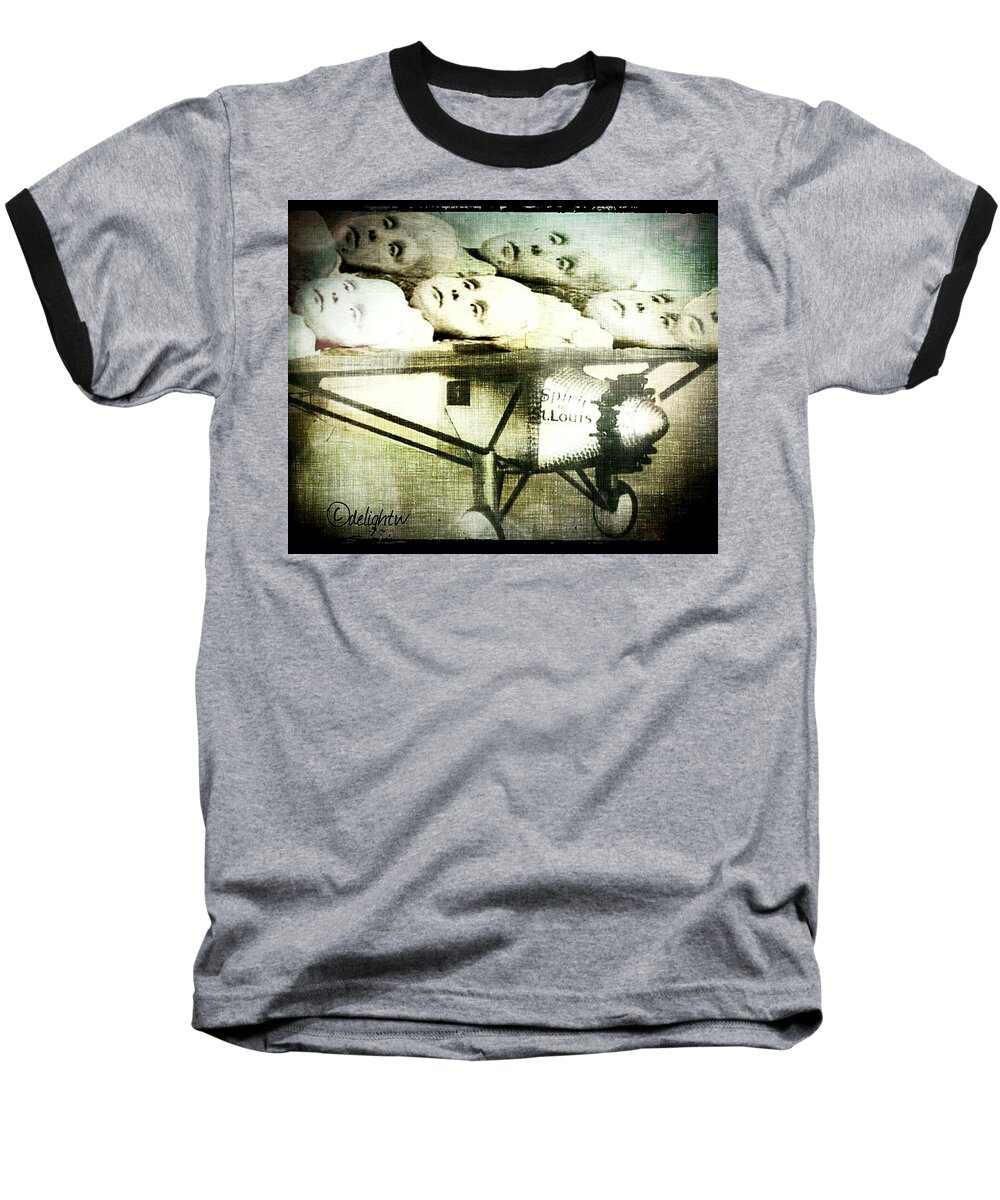 Air Plane Baseball T-Shirt featuring the digital art Eugenics 101 by Delight Worthyn