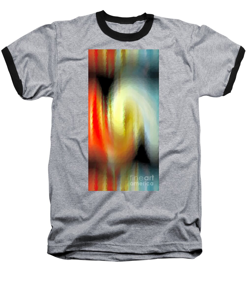 Abstract Baseball T-Shirt featuring the digital art Evanescent Emotions by Gwyn Newcombe