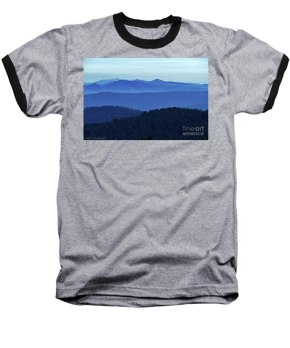 Ochoco Mountains Baseball T-Shirt featuring the photograph Oregon Blues by Michele Penner