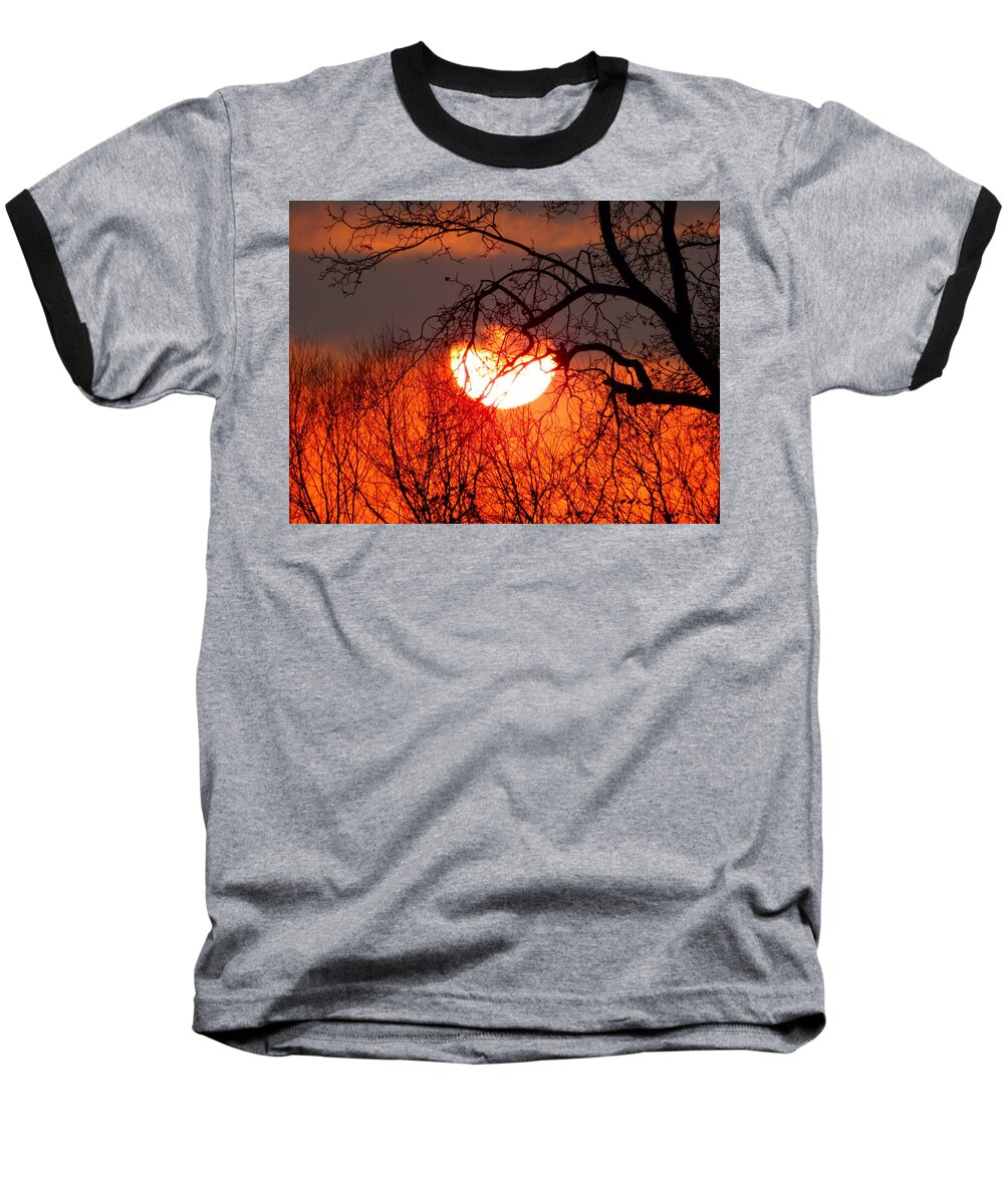 Sun Baseball T-Shirt featuring the photograph Evening Splendor by Virginia White