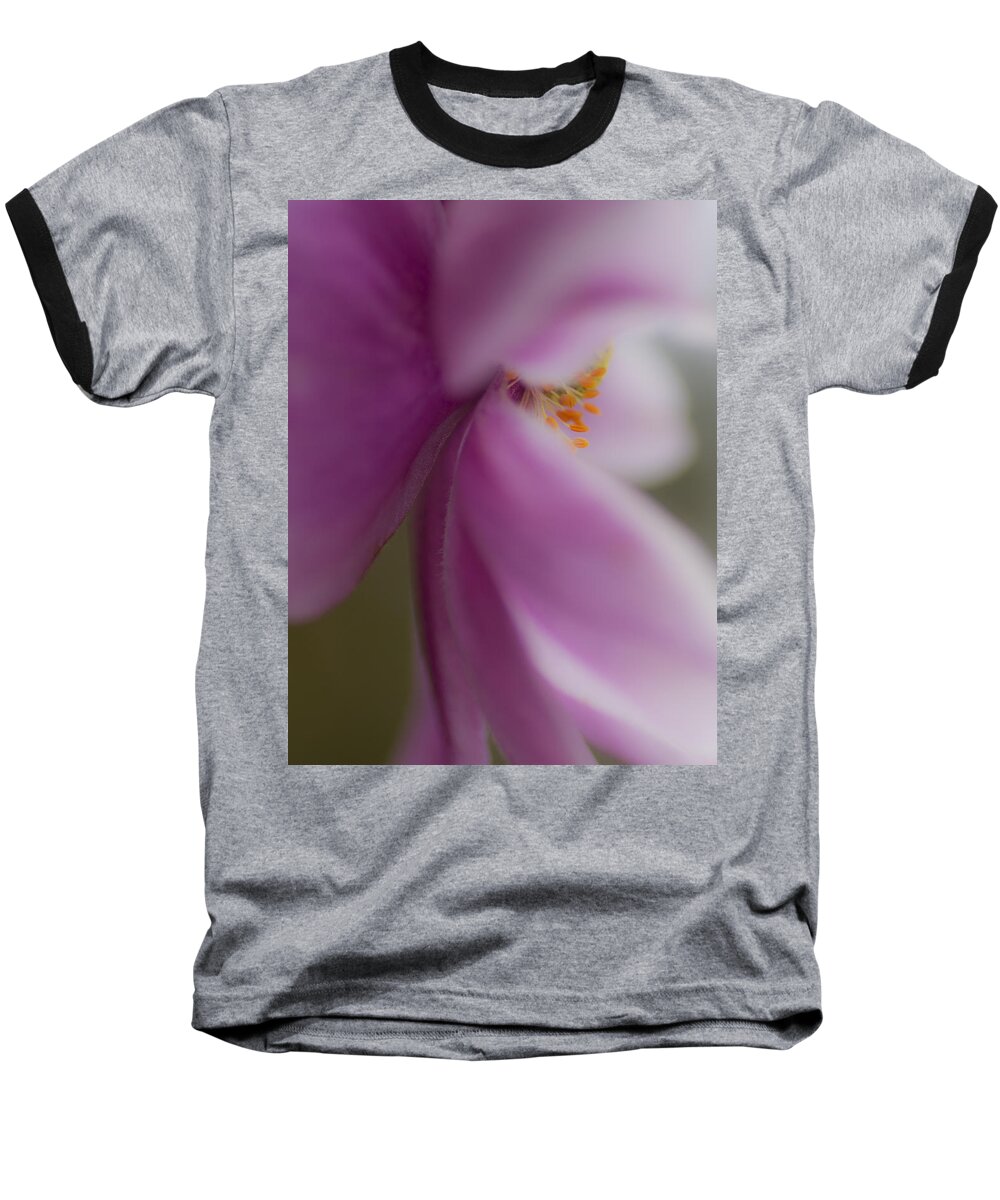  Anemone Baseball T-Shirt featuring the photograph Eyelashes by Diane Fifield