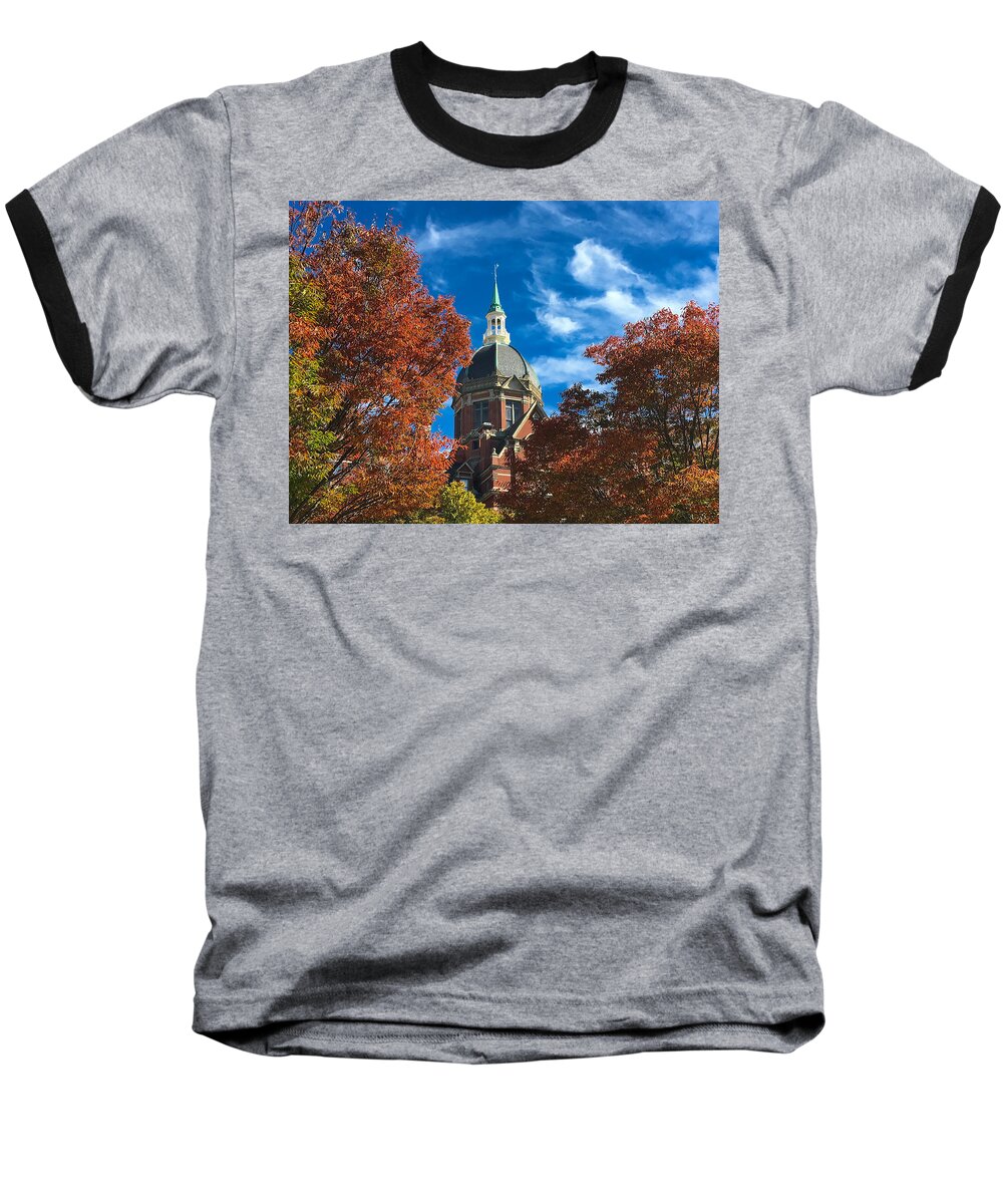 American Kiwi Photo Baseball T-Shirt featuring the photograph Fall and the Dome by Mark Dodd