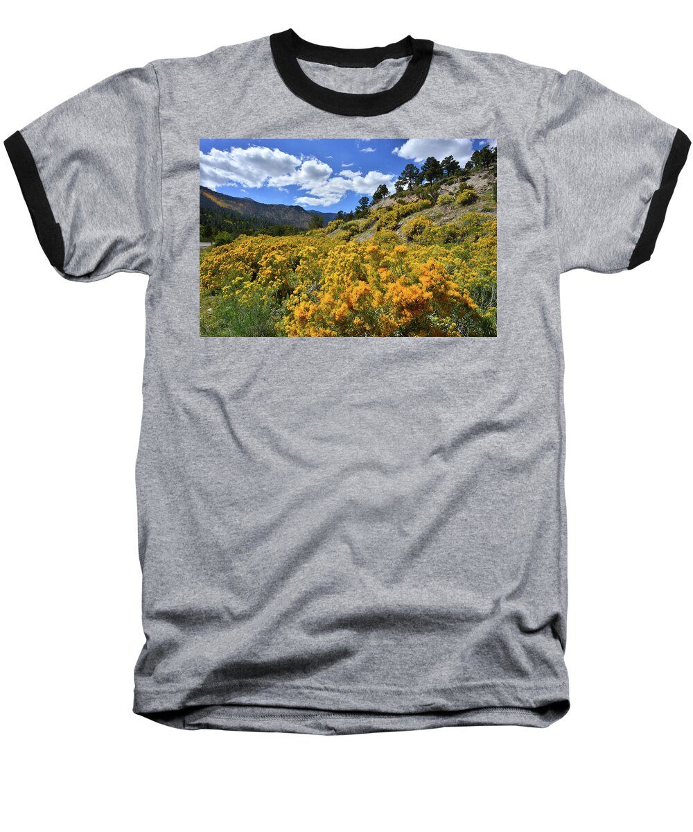 Humboldt-toiyabe National Forest Baseball T-Shirt featuring the photograph Fall Colors Come to Mt. Charleston by Ray Mathis