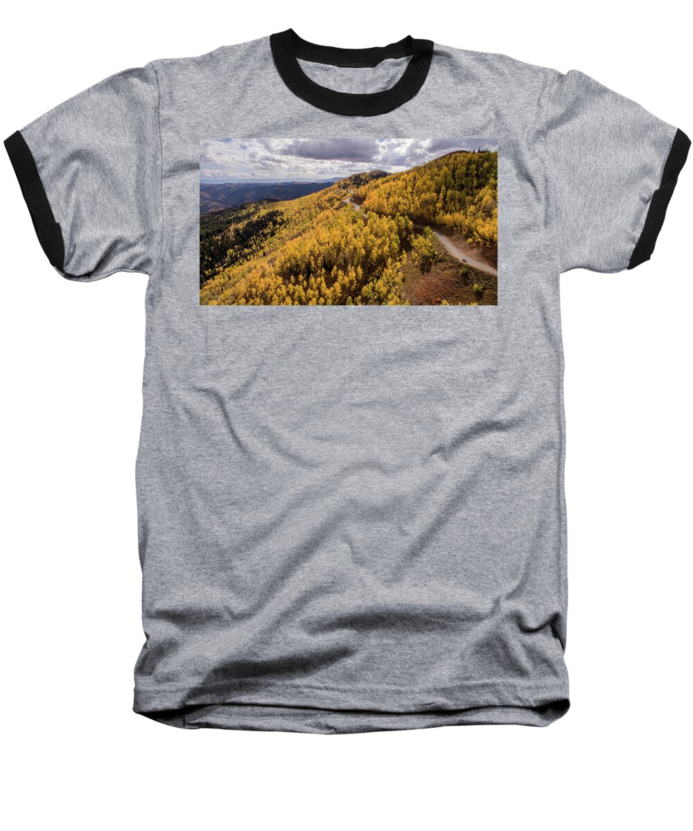 Fall Baseball T-Shirt featuring the photograph Fall Drive by Wesley Aston