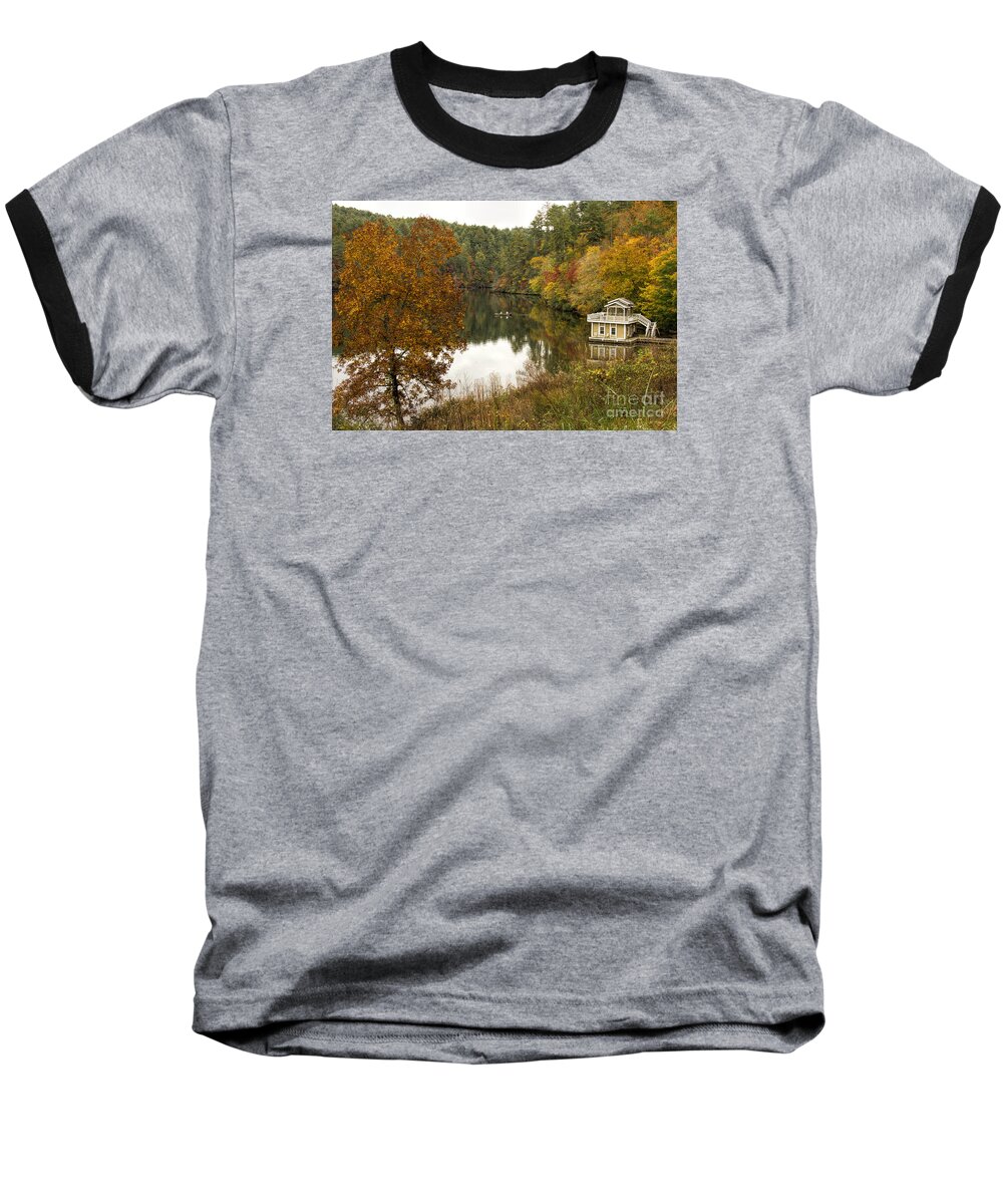 Fishing Baseball T-Shirt featuring the photograph Fall Fishing by Barbara Bowen