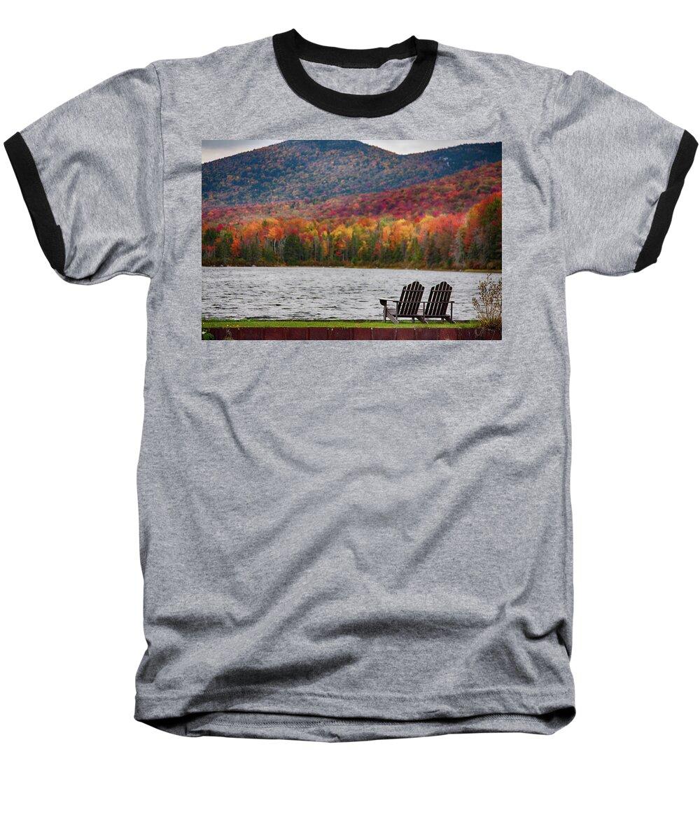 #jefffolger Baseball T-Shirt featuring the photograph Fall foliage at Noyes Pond by Jeff Folger