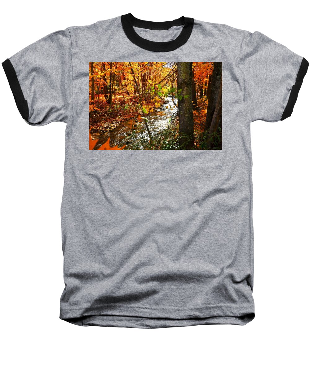  Baseball T-Shirt featuring the photograph Fall in the Mountains by Chuck Brown