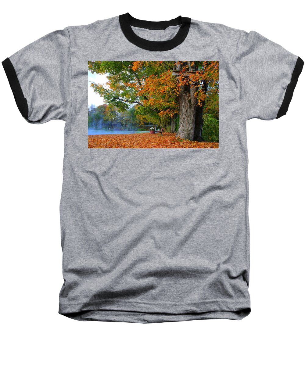 Autumn Morning In Jackson Baseball T-Shirt featuring the photograph Fall Morning in Jackson by Suzanne DeGeorge