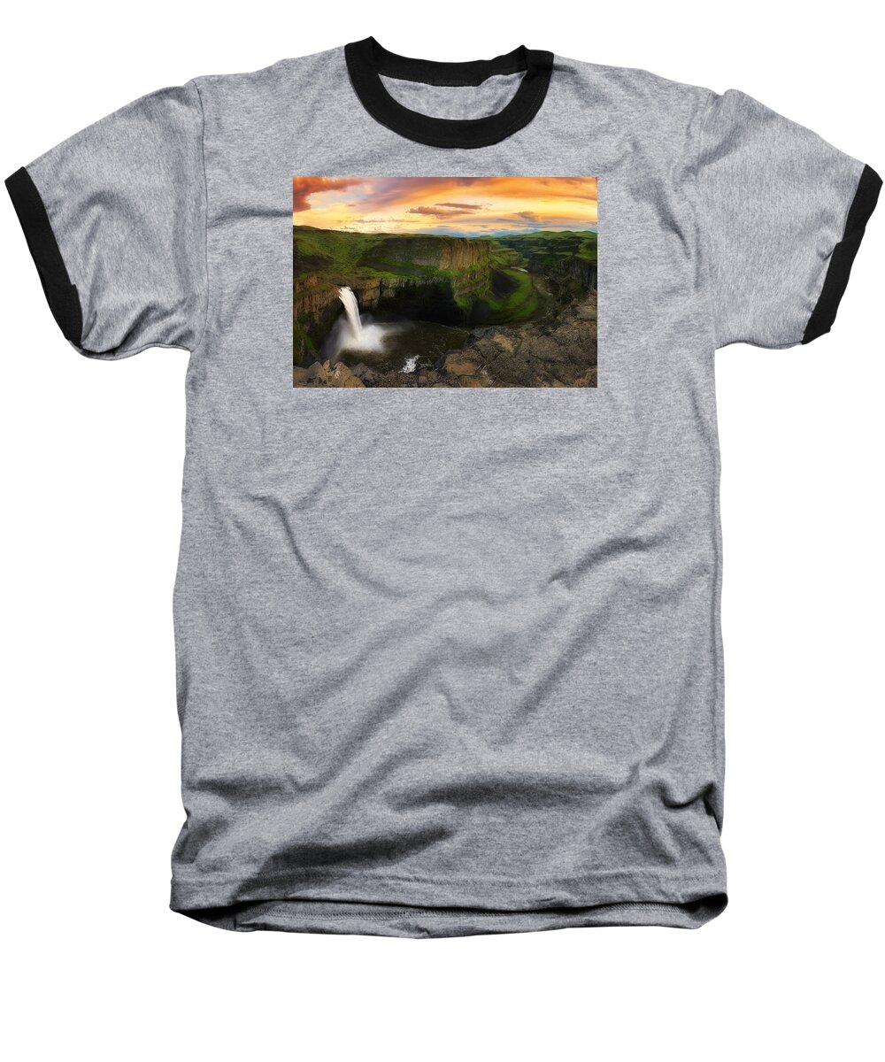 Palouse Baseball T-Shirt featuring the photograph Falling by Ryan Manuel