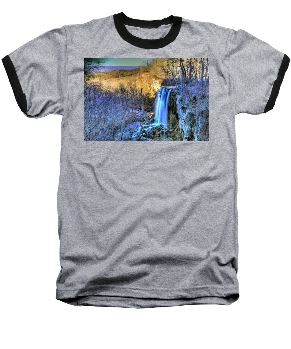 Falling Spring Falls Baseball T-Shirt featuring the photograph Falling Spring Falls by Don Mercer