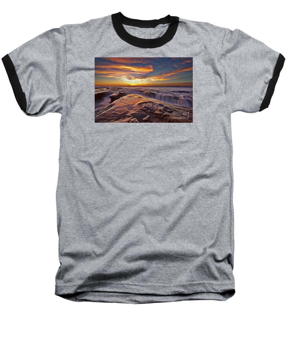 Waterfall Baseball T-Shirt featuring the photograph Falling Water by Sam Antonio