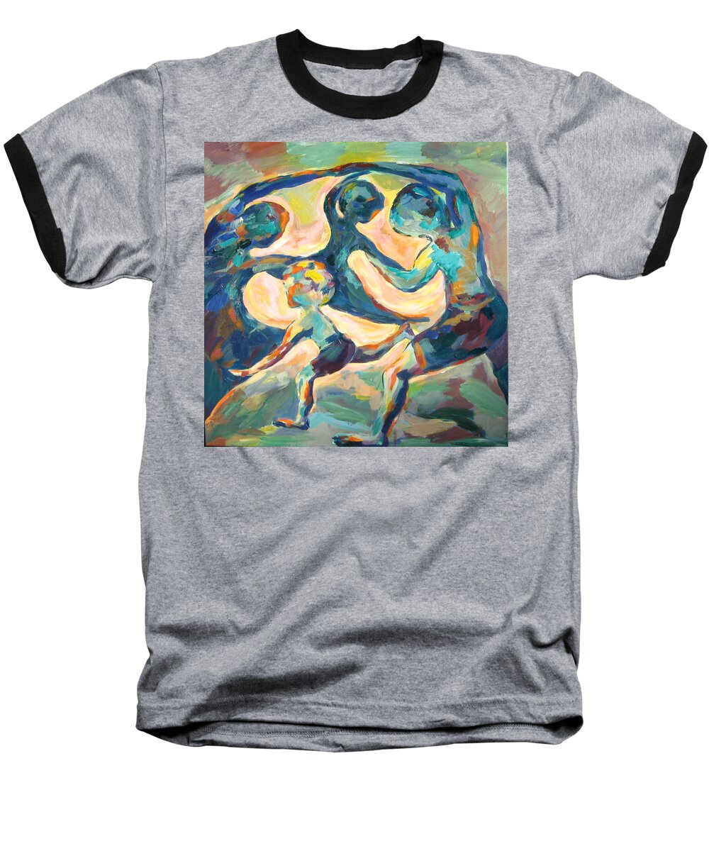 Family Baseball T-Shirt featuring the painting Family Dynamics by Naomi Gerrard