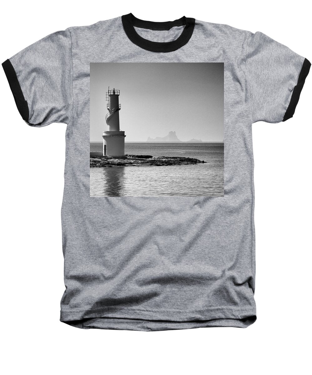 Balearics Baseball T-Shirt featuring the photograph Far De La Savina Lighthouse, Formentera by John Edwards