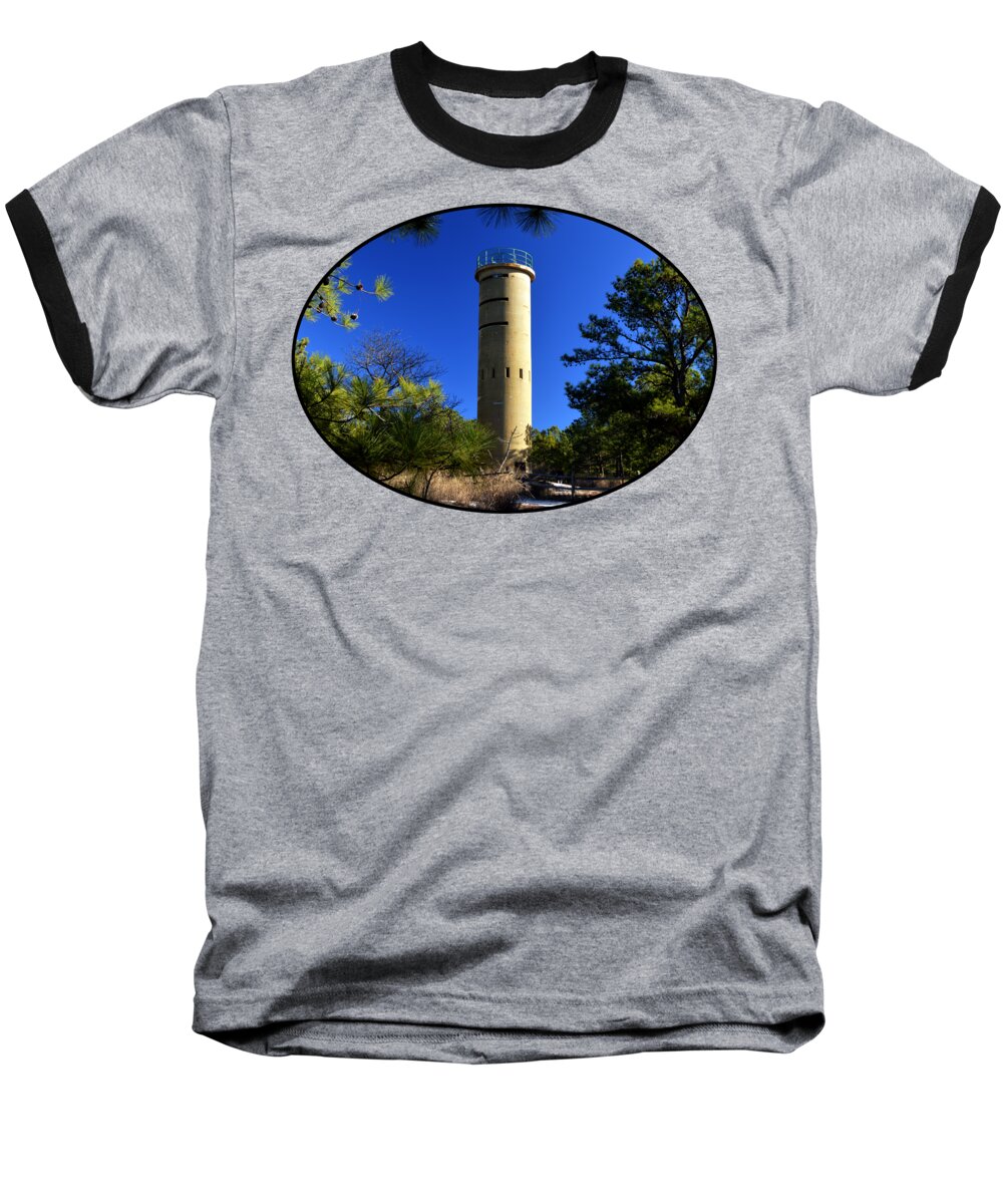 Fire Control Tower #7 Baseball T-Shirt featuring the photograph FCT7 Fire Control Tower #7 - Observation Tower by Bill Swartwout