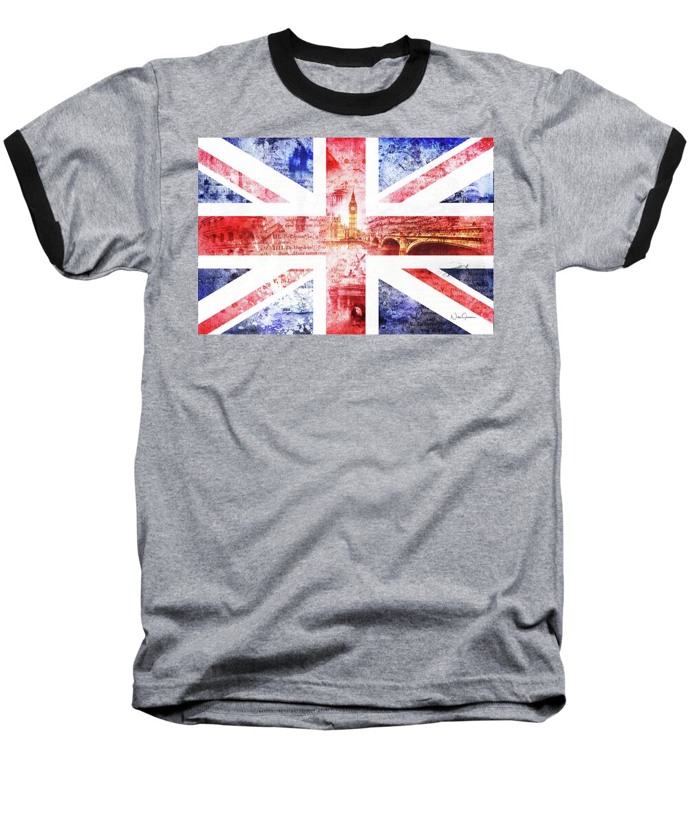 England Baseball T-Shirt featuring the digital art Fearless by Nicky Jameson