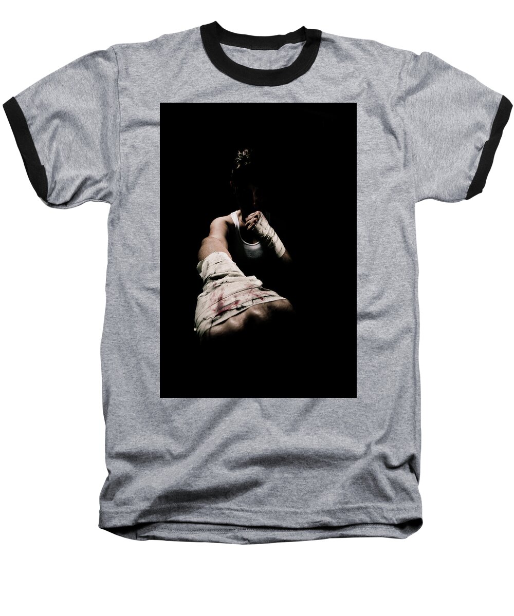 Boxing Baseball T-Shirt featuring the photograph Female Toughness by Scott Sawyer