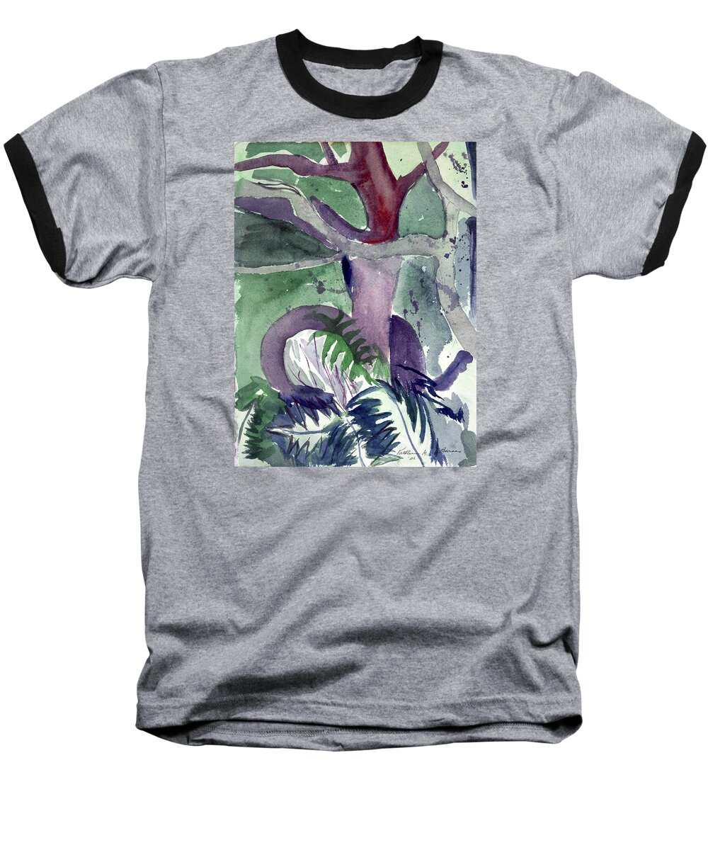  Baseball T-Shirt featuring the painting Fern by Kathleen Barnes