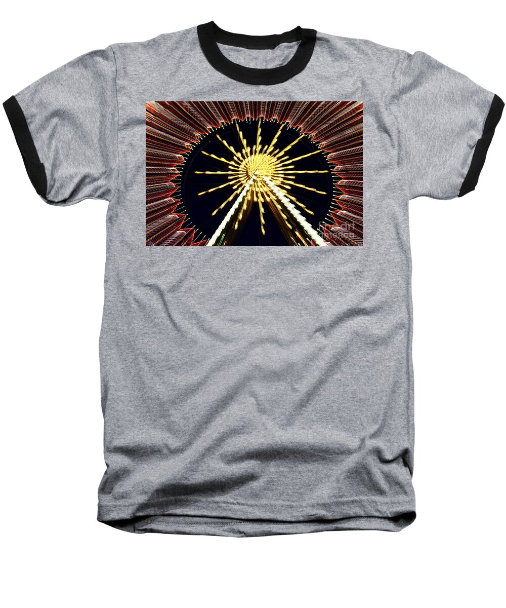 Abstract Baseball T-Shirt featuring the photograph Ferris Wheel by Iryna Liveoak