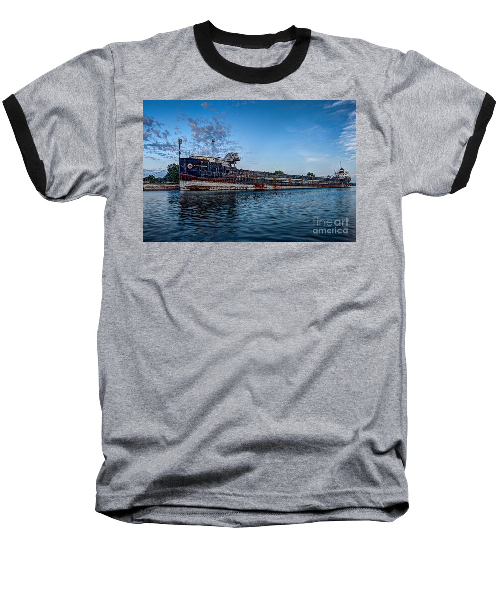 Abandoned Baseball T-Shirt featuring the photograph Final Mooring for the Algoma Transfer by Roger Monahan