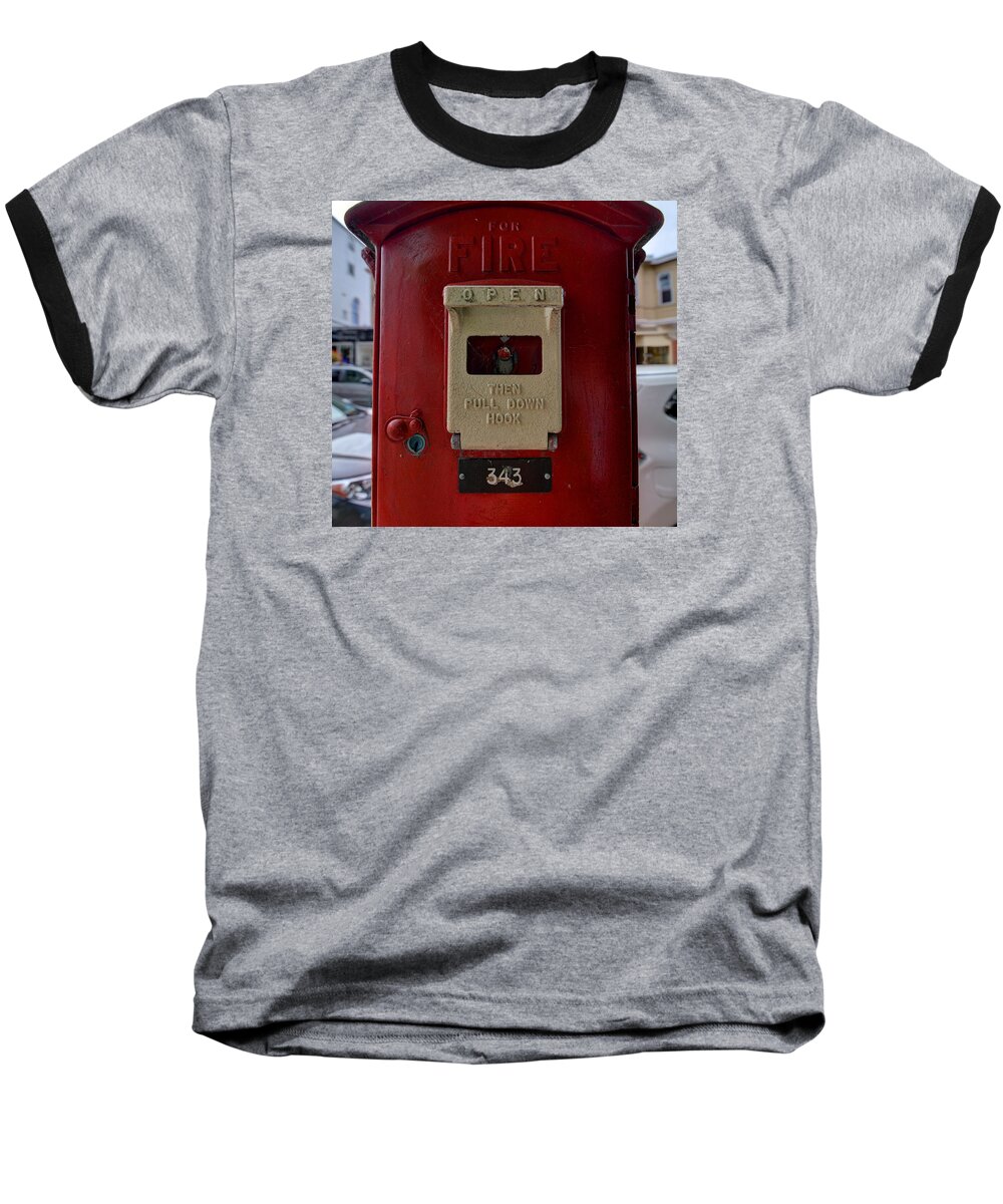 Vintage Baseball T-Shirt featuring the photograph Fire Box 342 by Matt Swinden