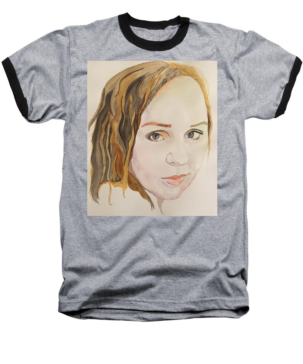 Woman Baseball T-Shirt featuring the painting Firefly by Sonja Jones